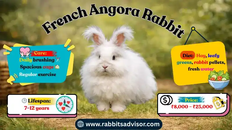French Angora Rabbit: Lifespan, Colors, Diet, Cost/Price & Facts